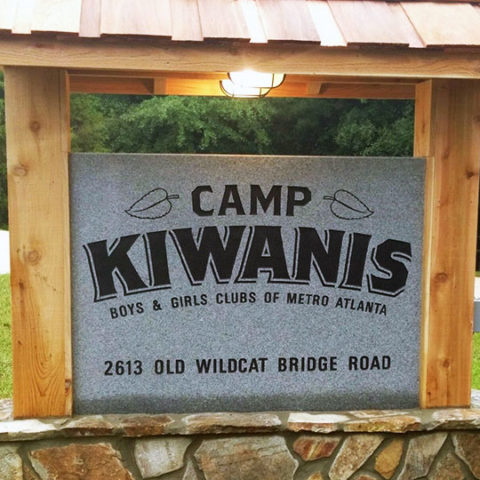 Camp Kiwanis outdoor signage